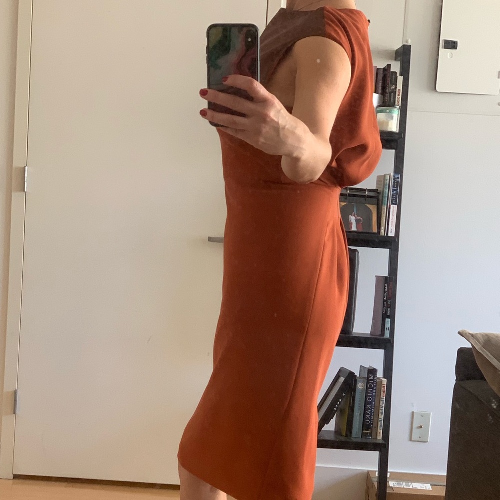 Elegant Rachel Roy knee length dress w leather - Picture 4 of 8